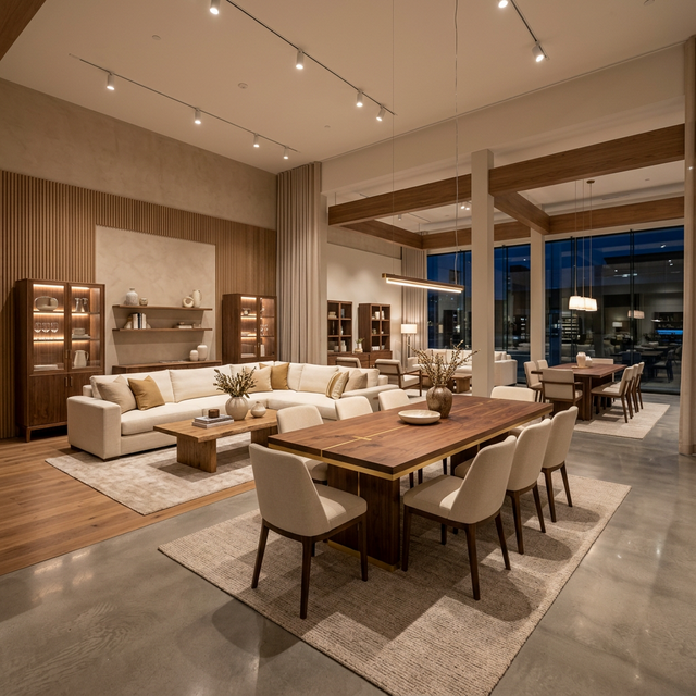 Ayes Mobilya showroom - lüks mobilya sergi alanı